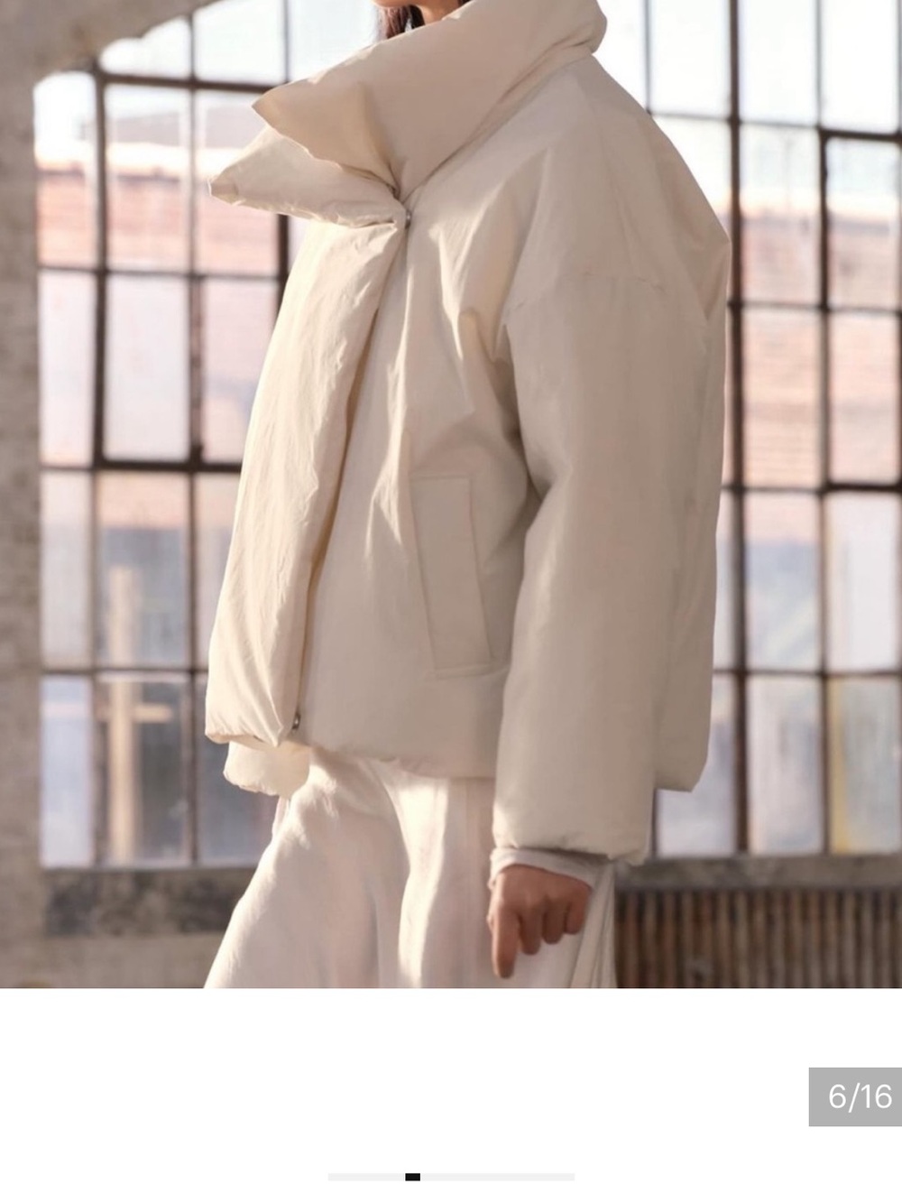 ZARA White Puffer Jacket. - Picture 2 of 12